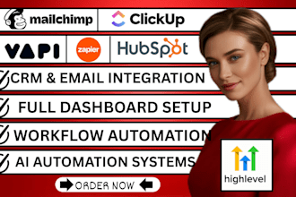 setup zapier workflows mailchimp clickup tasks vapi ai automation hubspot ghl