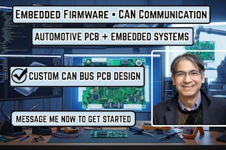 custom can bus automotive pcb design with embedded software and 3d enclosure