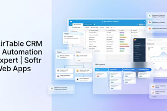 setup airtable database, airtable automation airtable crm softr webapp expert