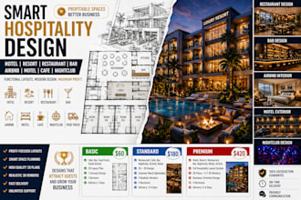 draw hotel restaurant bar airbnb and hospitality floor plans with 2d 3d