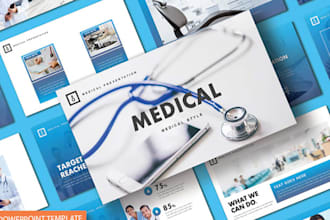 design medical and healthcare powerpoint, PPT slides presentations