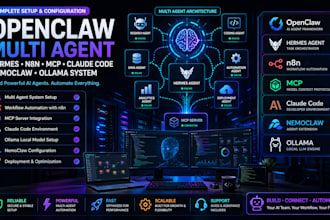 openclaw multi agent hermes agent n8n mcp claude,kilo code nemoclaw ollama setup