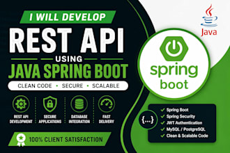 develop rest API using java spring boot