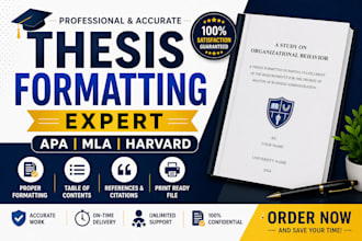 professionally format your thesis in apa, mla, harvard style