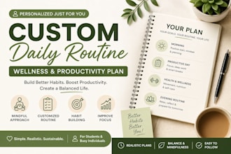 create a personalized daily routine for productivity and wellness