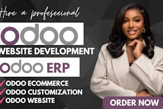 be your odoo developer to build ecommerce website odoo website, odoo erp on odoo