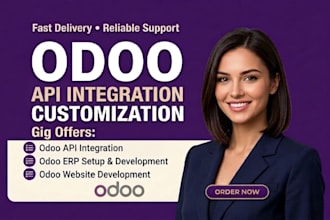 be odoo developer for odoo customization module development and API integration