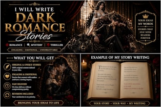 write emotional romance drama and thriller stories