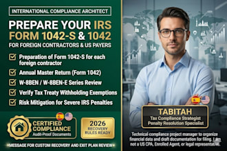 prepare irs form 1042 s and form 1042 for foreign contractors