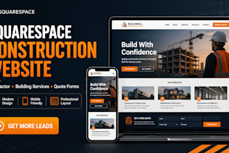 build squarespace construction company website contractor building website