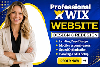 design, revamp wix website, wix va, one com, onepage io, web com, kit com site