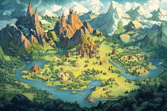 create fantasy, retro and vintage maps for board games