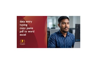 convert PDF to word, typing and data entry