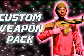 create custom fivem gun pack fivem weapon 3d gun model fivem script assets