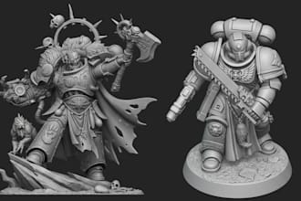sculpt 3d miniatures warhammer dnd tabletop figurine model for 3d printing