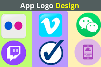design modern app icon for ios and android apps