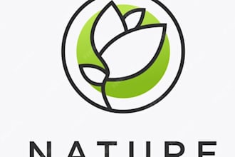 do unique minimalist line art logo