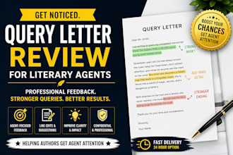 review and improve your query letter for literary agents