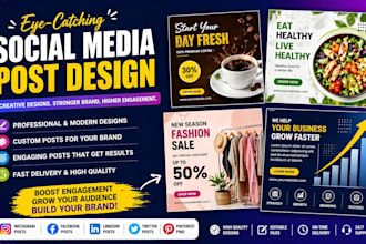 design high graphics posts for fb and insta