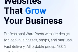 design a wordpress for your business