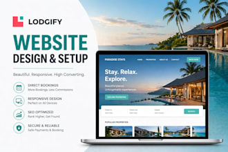design a high converting lodgify website for direct booking vacation rentals