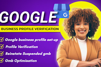 do google business profile verification, setup and reinstate suspended gmb