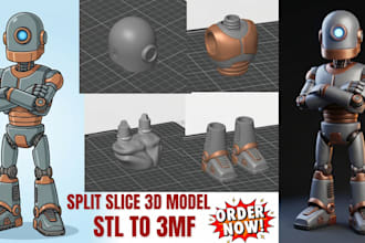 color 3d model to multicolor 3mf file, split, slice stl, 2d to 3d toy forprint