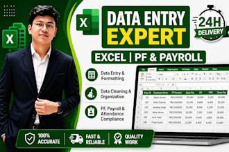 do advanced excel data entry bank reconciliation and payroll