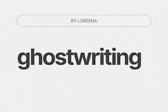 ghostwrite fiction and nonfiction on request