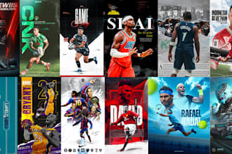 create eyecatching sports promo graphics for teams and events