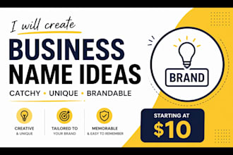 create unique business names and taglines