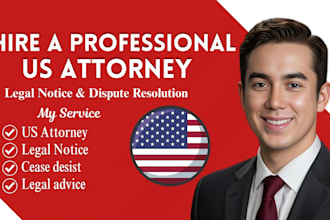 draft a demand letter, legal notice, US attorney, legal advise and cease desist
