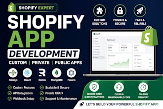 build shopify custom app, private app, and public app using mern polaris remix