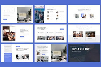 create sales presentation design, marketing slide, business sale deck conversion