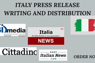 write and distribute your press release to apex italian sites