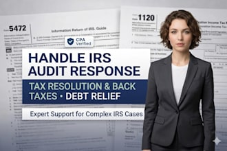 handle irs audit response, tax resolution, and back taxes debt relief