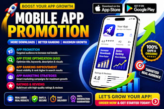 do mobile app promotion, app download and app rating review