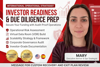 build your operational strategy for investor readiness and due diligence