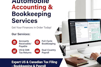 do accounting, bookkeeping of US and canada tax returns and payroll