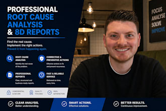 write a professional 8d reports, root cause analysis and or quality reports