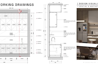 provide international standard interior working drawings