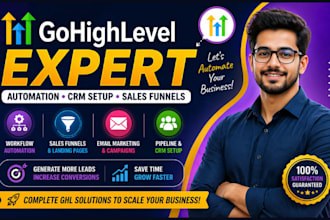 be your gohighlevel expert for automation, sales funnel