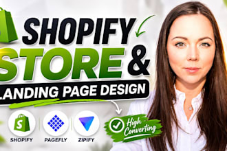 create shopify store shopify website shopify landing page with pagefly zipify