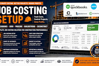 set up job costing in quickbooks xero for procore buildertrend users