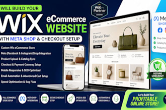 build wix ecommerce website with meta shop checkout setup store promotion