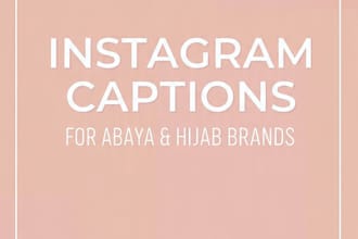 write engaging instagram captions for abaya hijab brand