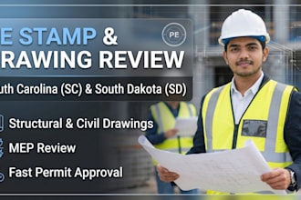 review and stamp structural drawings with pe stamp south carolina south dakota