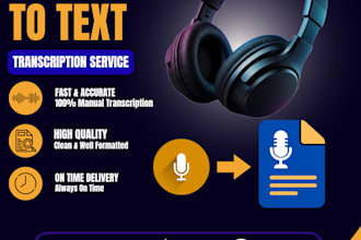 transcribe arabic and english audio or video professionally