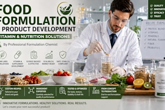 do food formulation, vitamin and product development formulation chemist