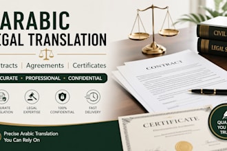 translate contracts, agreements, and certificates to arabic
